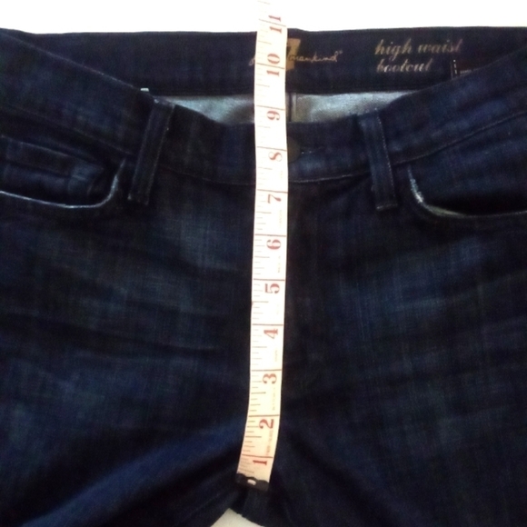 7 For All Mankind Dark Blue Boot Cut Jeans - Picture 5 of 10